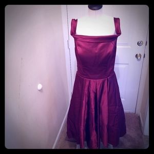 Wine color dress
